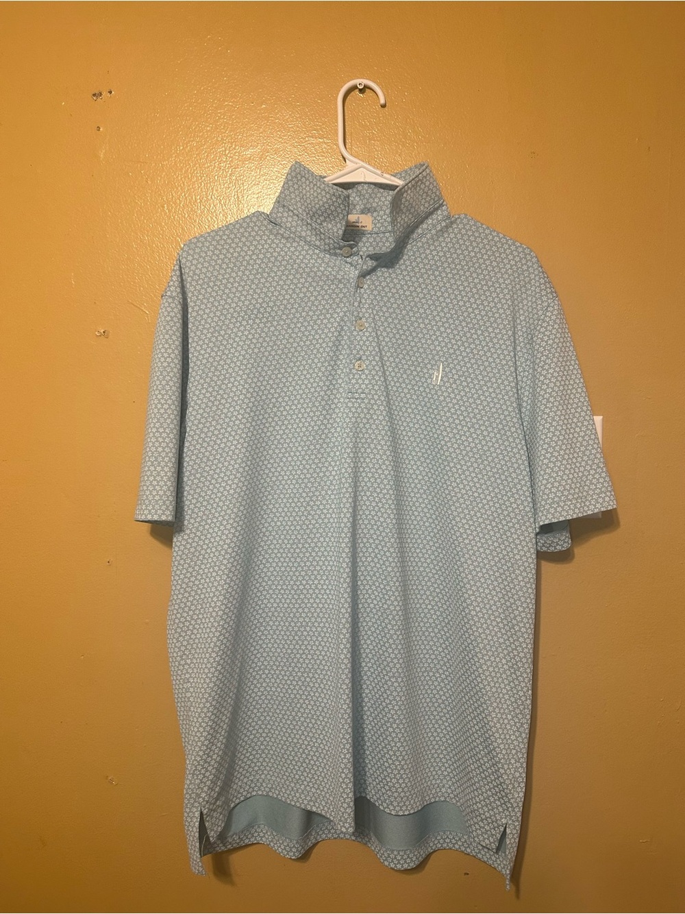 johnnie-O Light Blue Micro-Pattern Polo